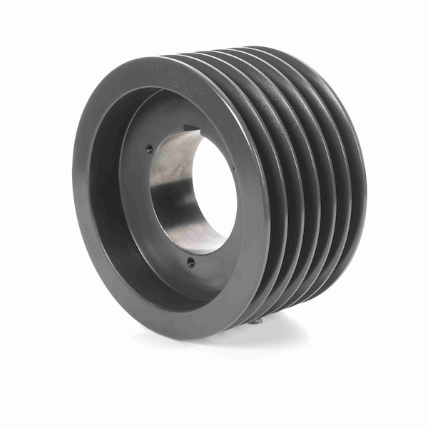 6 Groove Cast Iron Bushed Bore Multiple Sheave, 6B86R